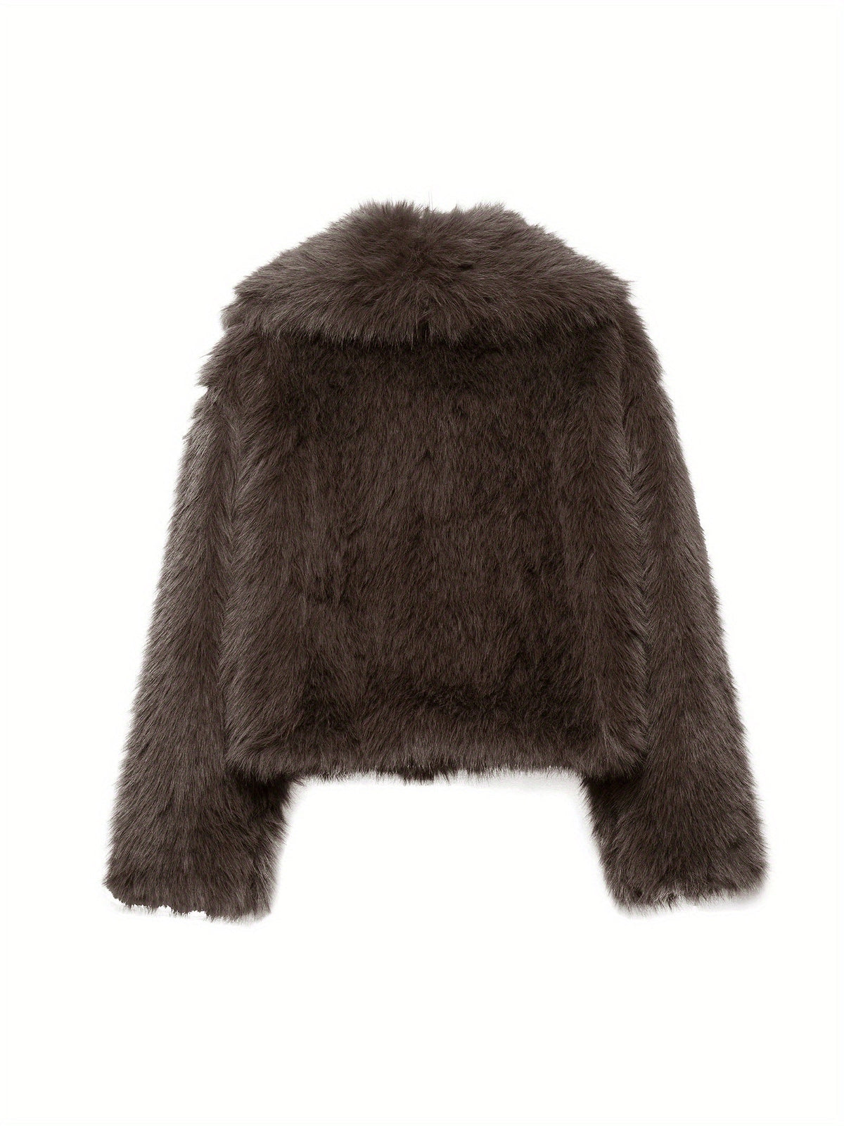 Optew Women's Faux-Fur Jacket Loose Fit Plush Lined