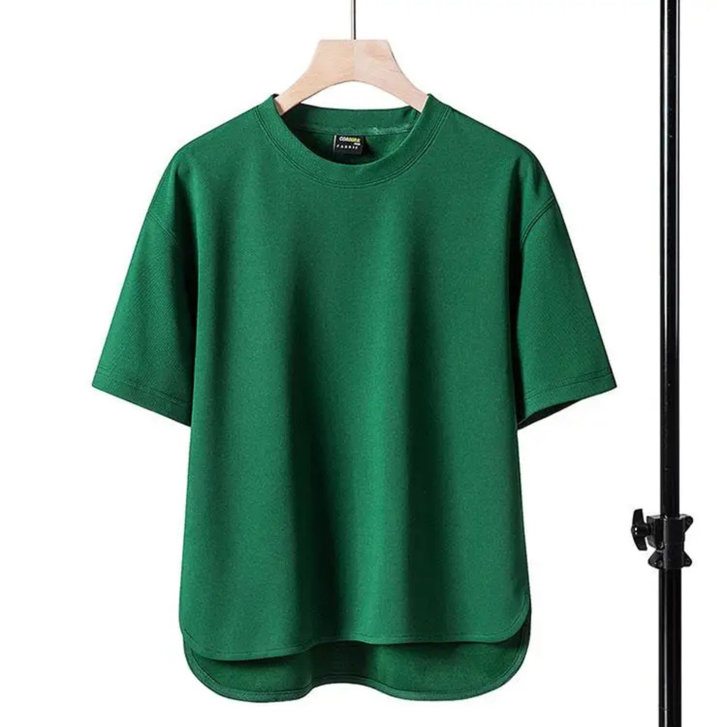 Optew Men’s Oversized Curved Hem T-Shirt