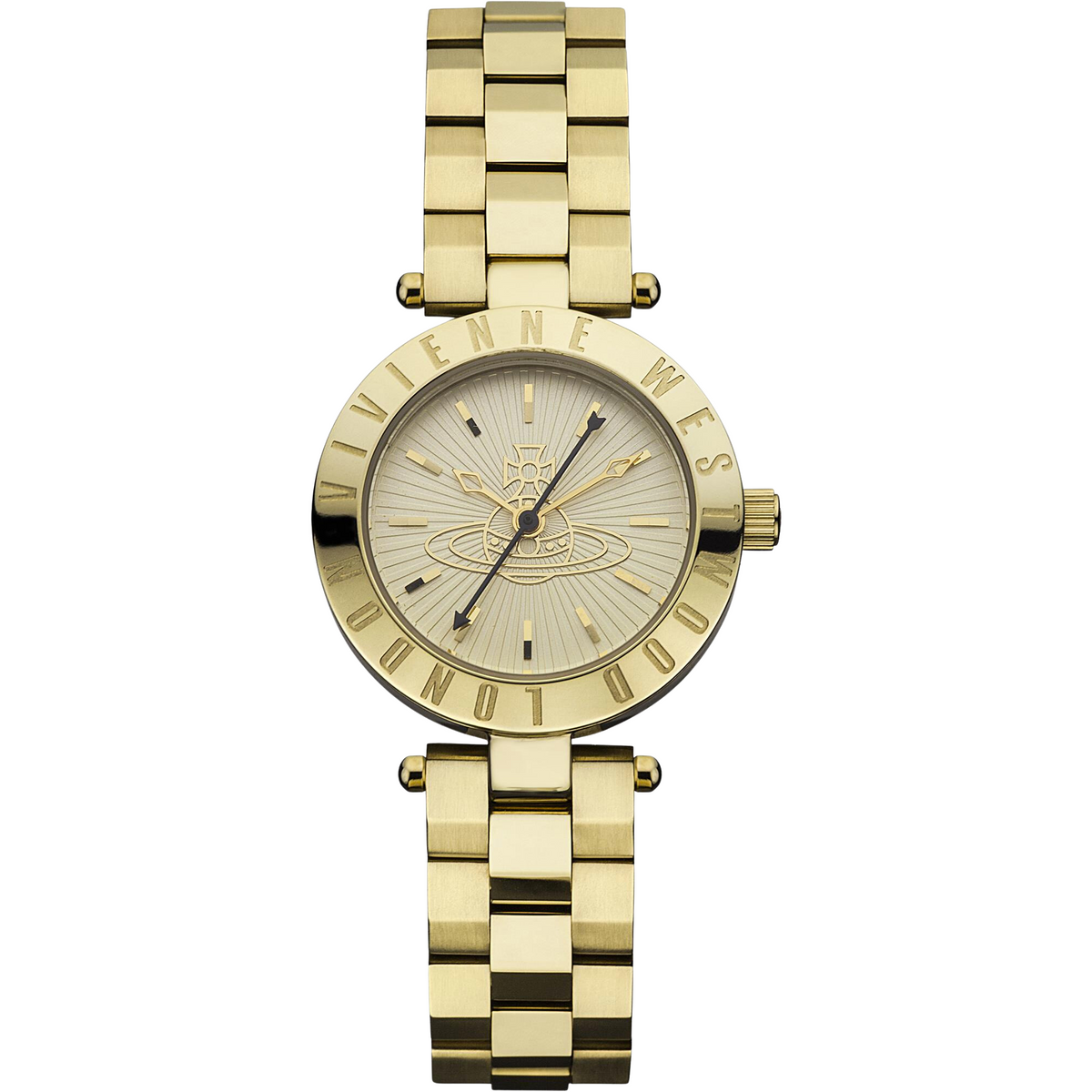 Vivienne Westwood Exclusive Sudbury Quartz Gold Dial Plated Steel Bracelet Women's Watch VV092GD