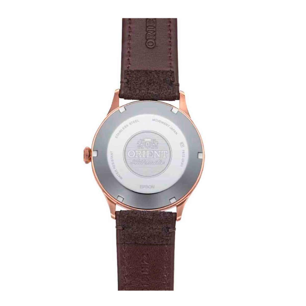 Orient Bambino 42mm Bronze Dial Leather Mens Automatic Wristwatch RA-AC0P04Y30B