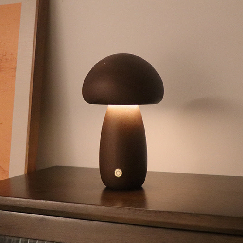 Wooden Vintage Mushroom Table Lamp | Premium Quality