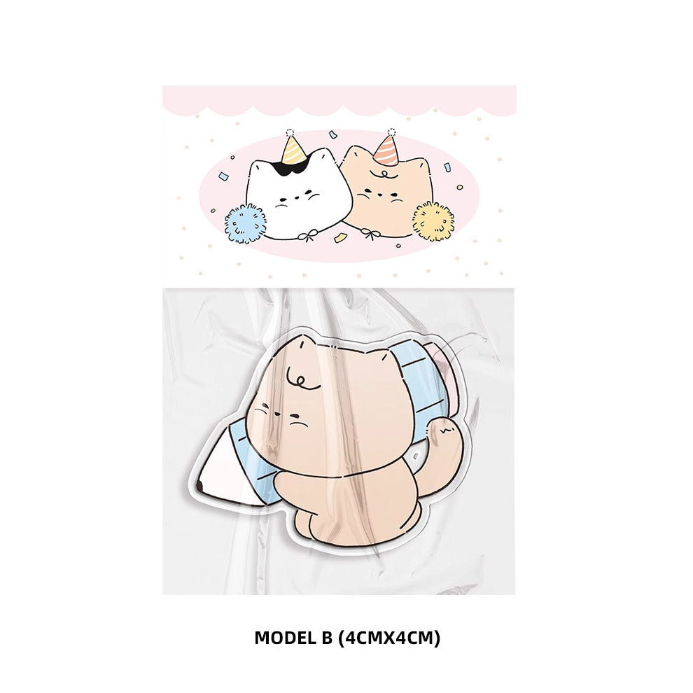 Hello Cat - Learning & Coffee Acrylic Binder Clip