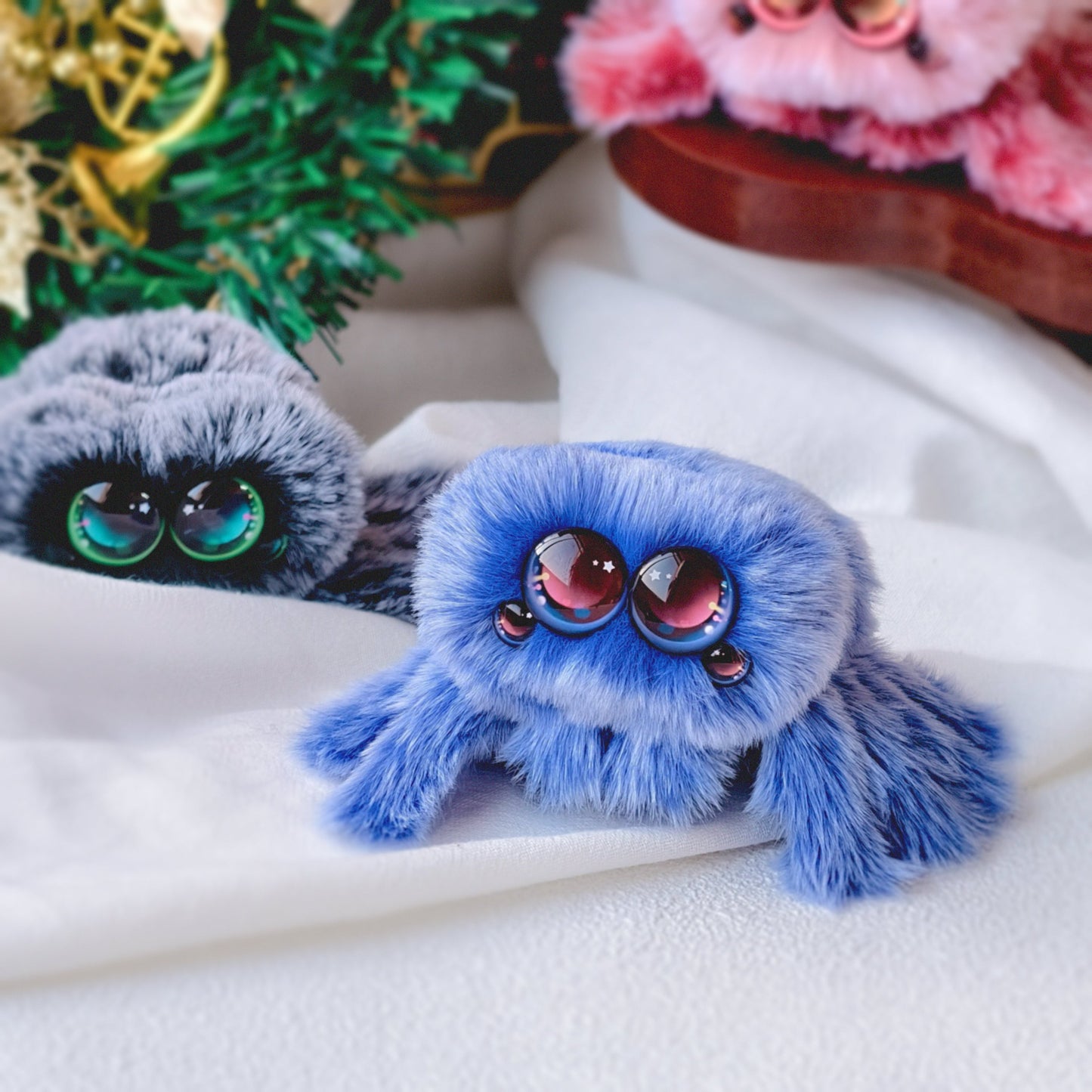 Snowball - Sapphire Blue Spider Plush Toy
