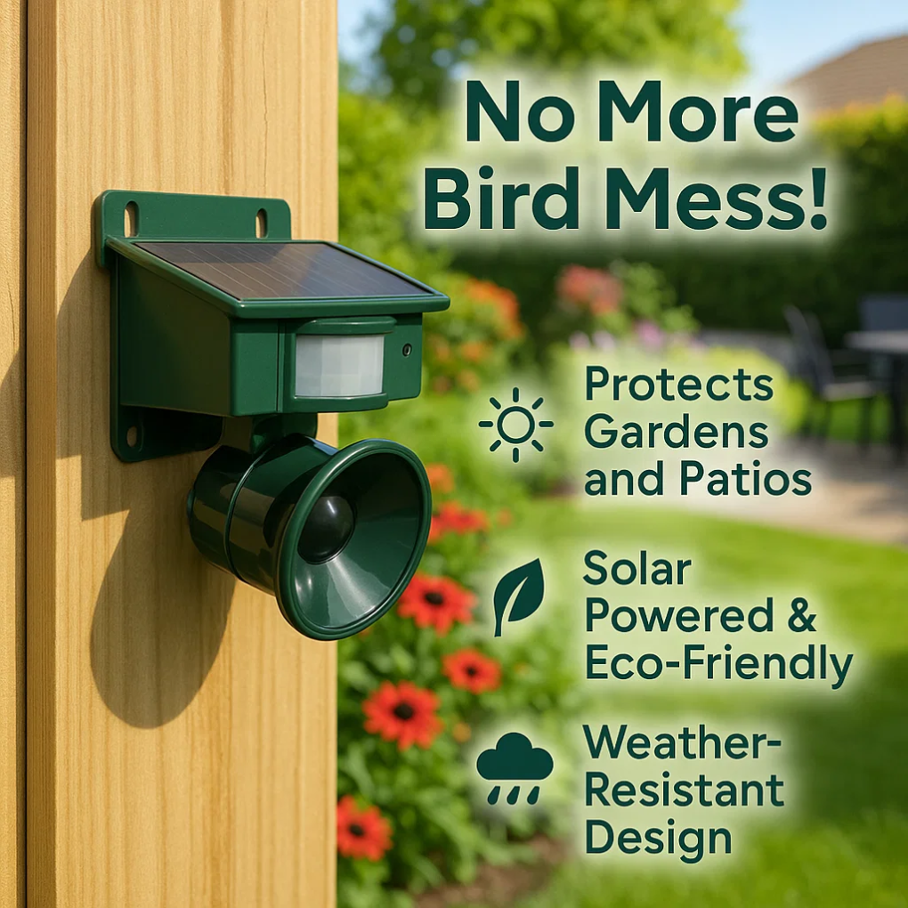Automatic Outdoor Bird Scarer Solar Powered Repellent | Premium Quality