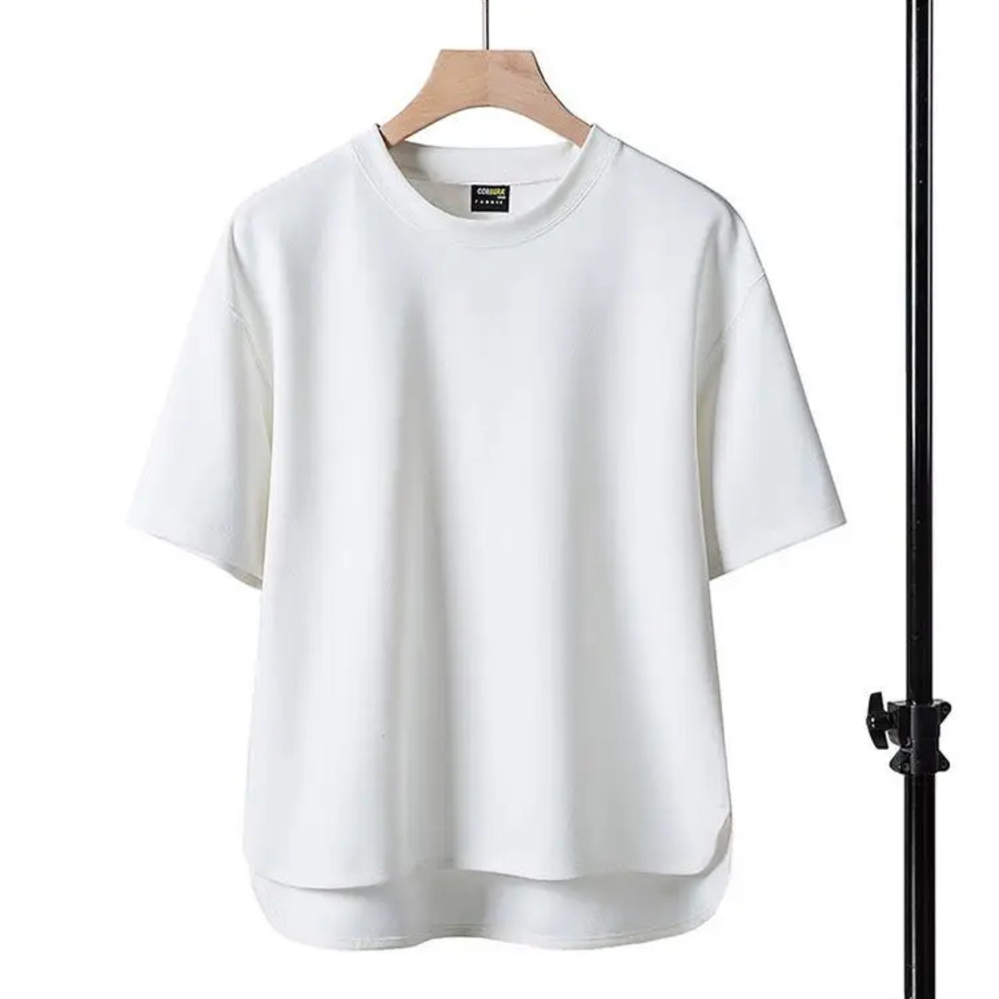 Optew Men’s Oversized Curved Hem T-Shirt