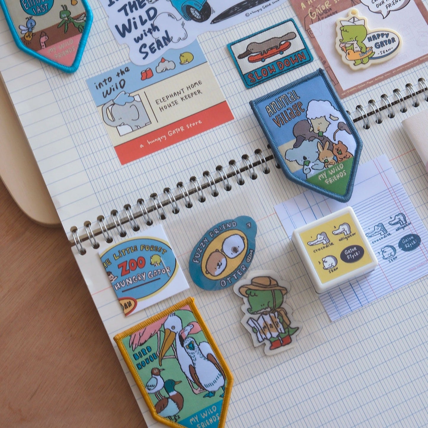 A Gator Life - Bird Insect Embroidery Brooch Badge