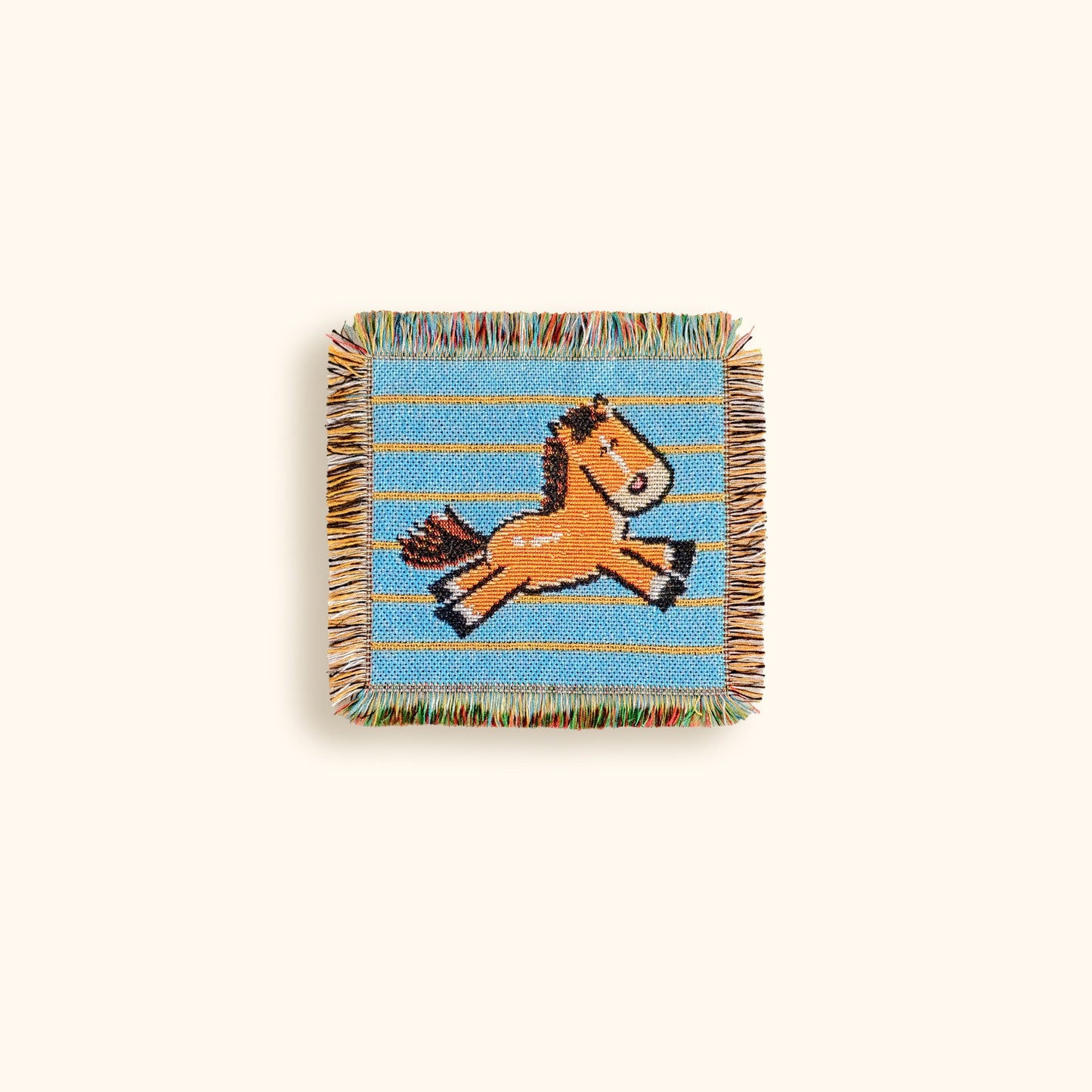 Fickle Plan - Galloping Horse Woven Tapestry Coaster