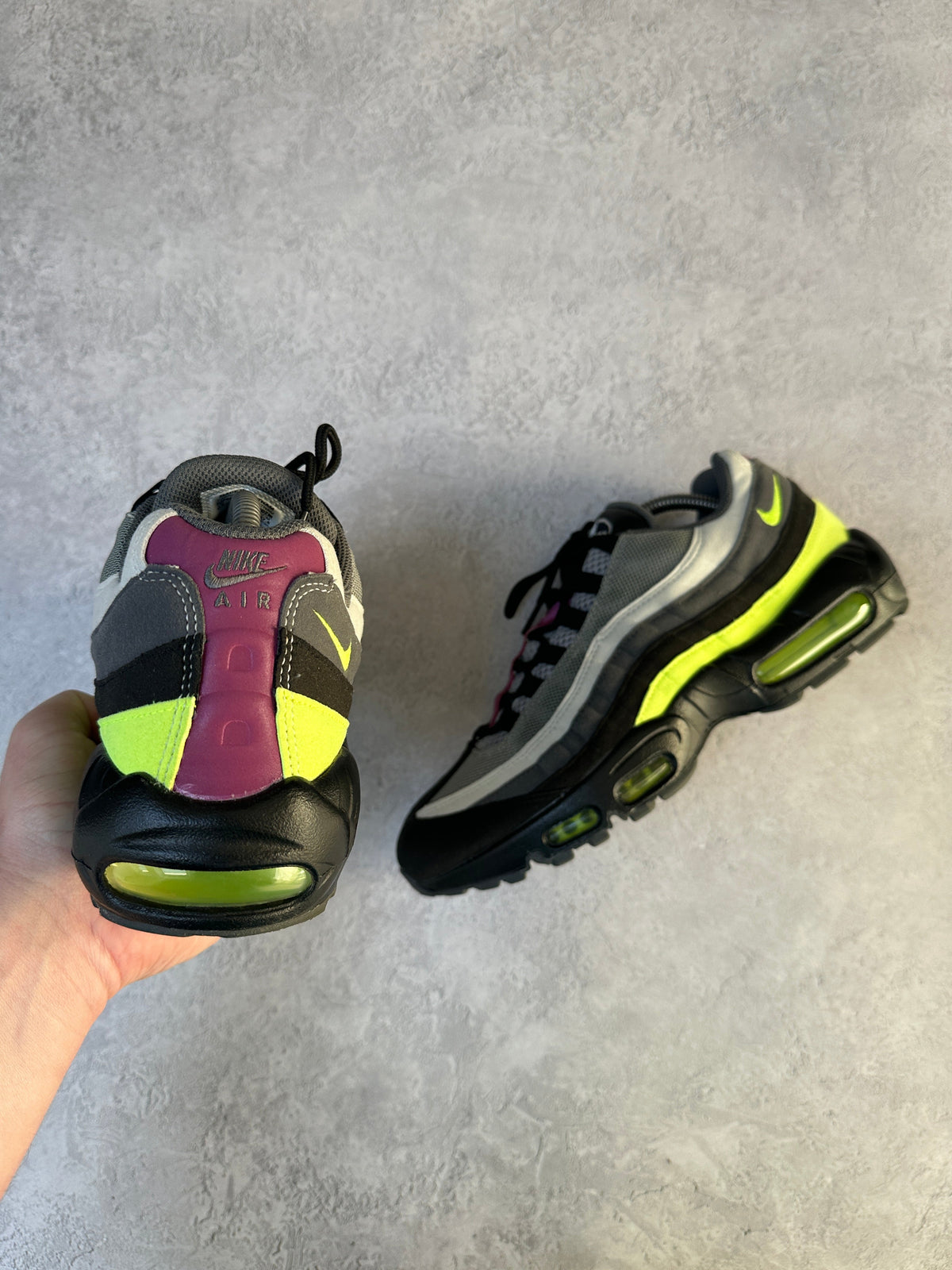 Nike Air Max 95 | 2020 Grey / Neon / Maroon IDs | UK 8.5