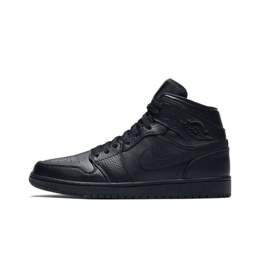 Air Jordan 1 Mid Triple Black Trainers