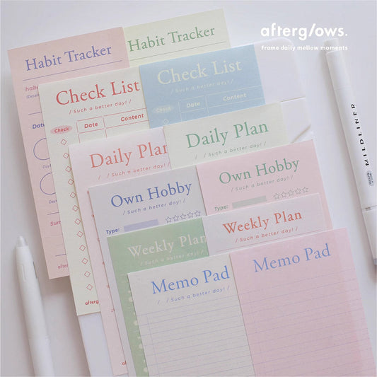Afterglows - Daily Life Memo Note Pad