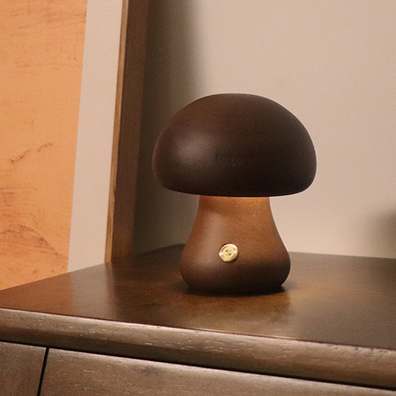 Wooden Vintage Mushroom Table Lamp | Premium Quality