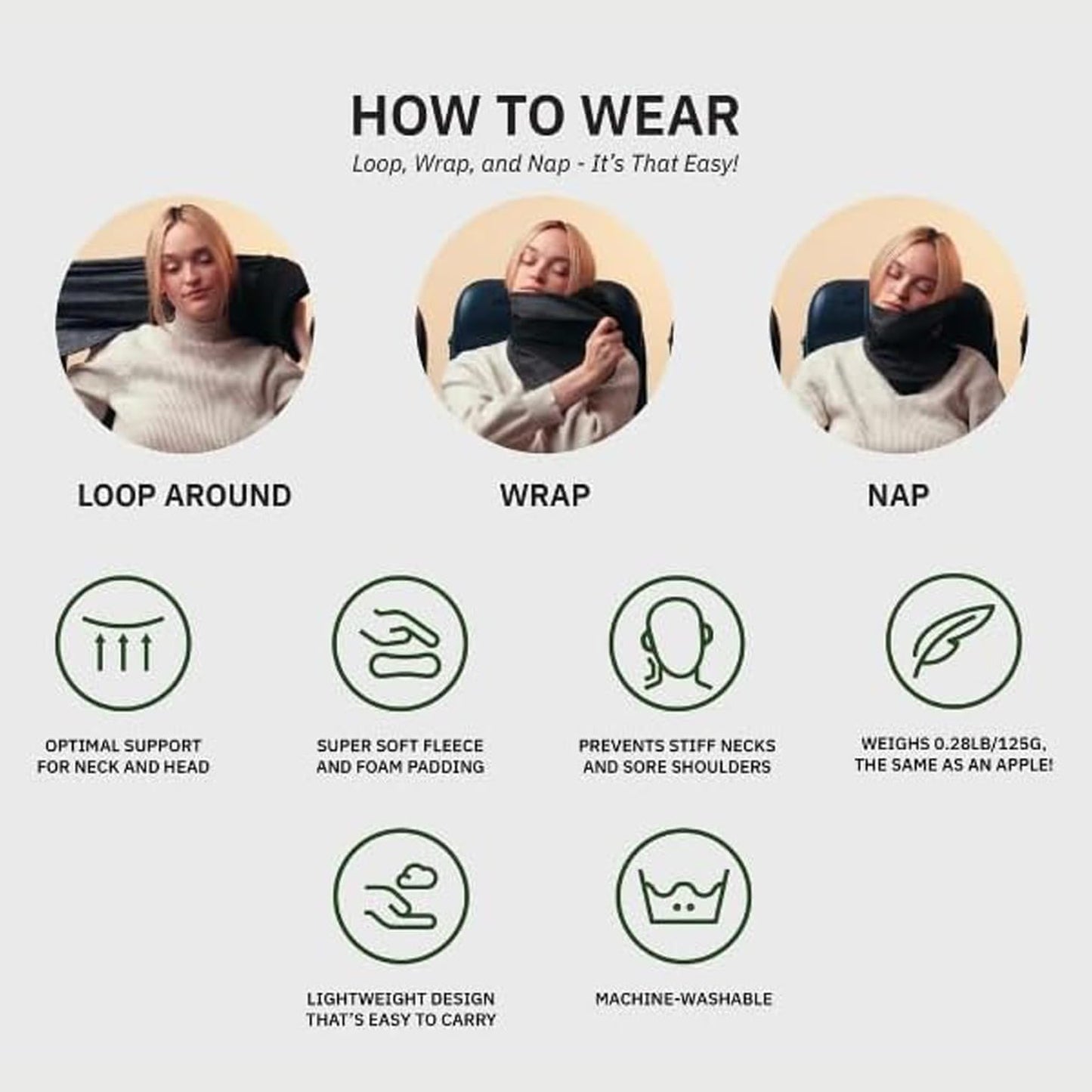 Soft Portable Neck Rest Pillow for Travel Comfort | Premium Quality