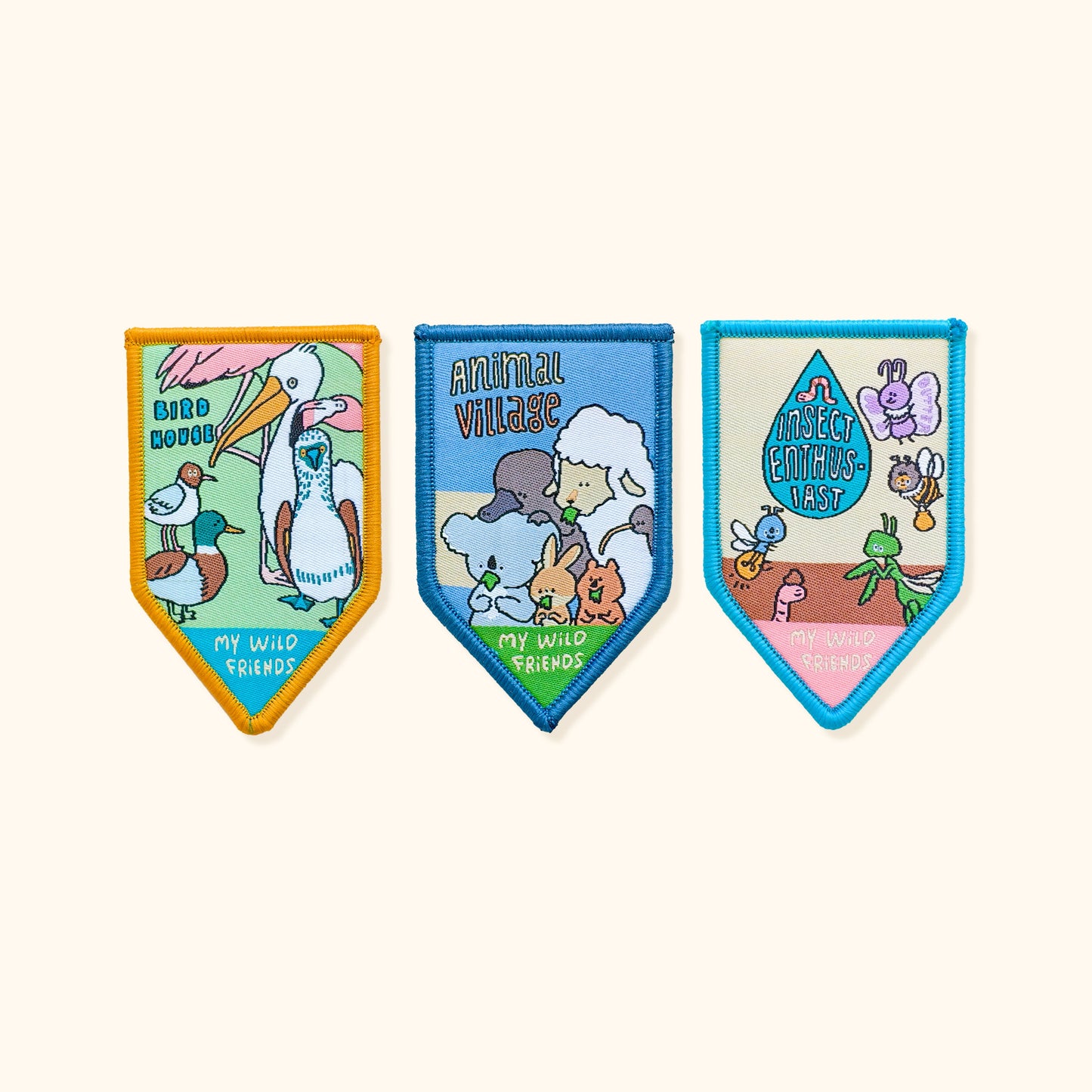 A Gator Life - Bird Insect Embroidery Brooch Badge