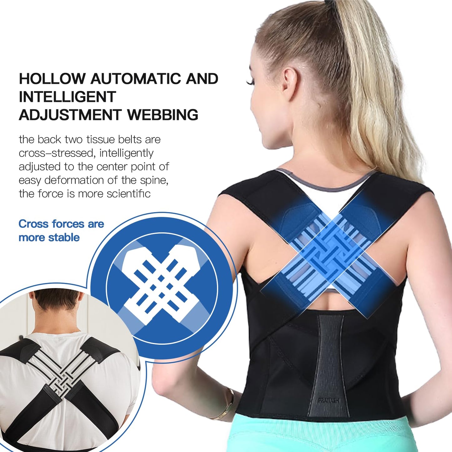 Comfortable Back Support Brace for Improved Posture Adjustment | Premium Quality