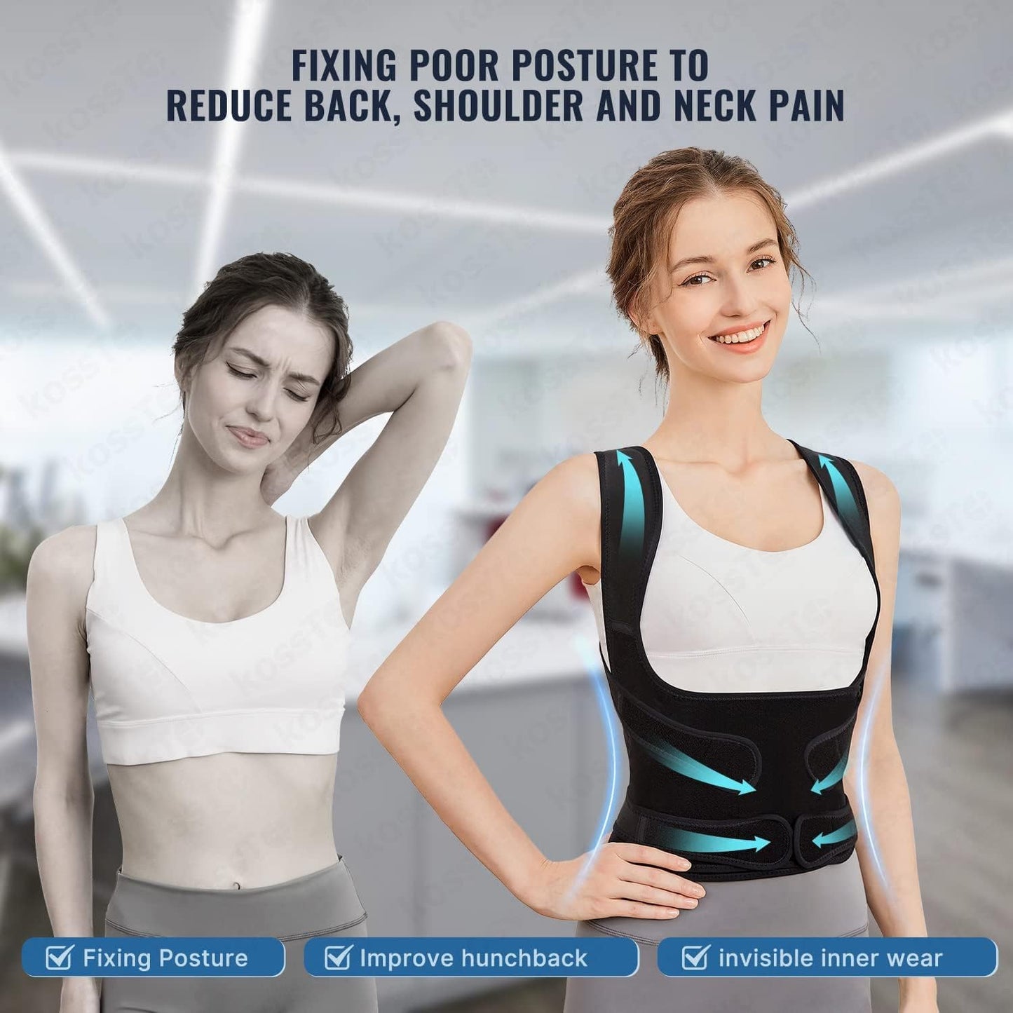 Comfortable Back Support Brace for Improved Posture Adjustment | Premium Quality