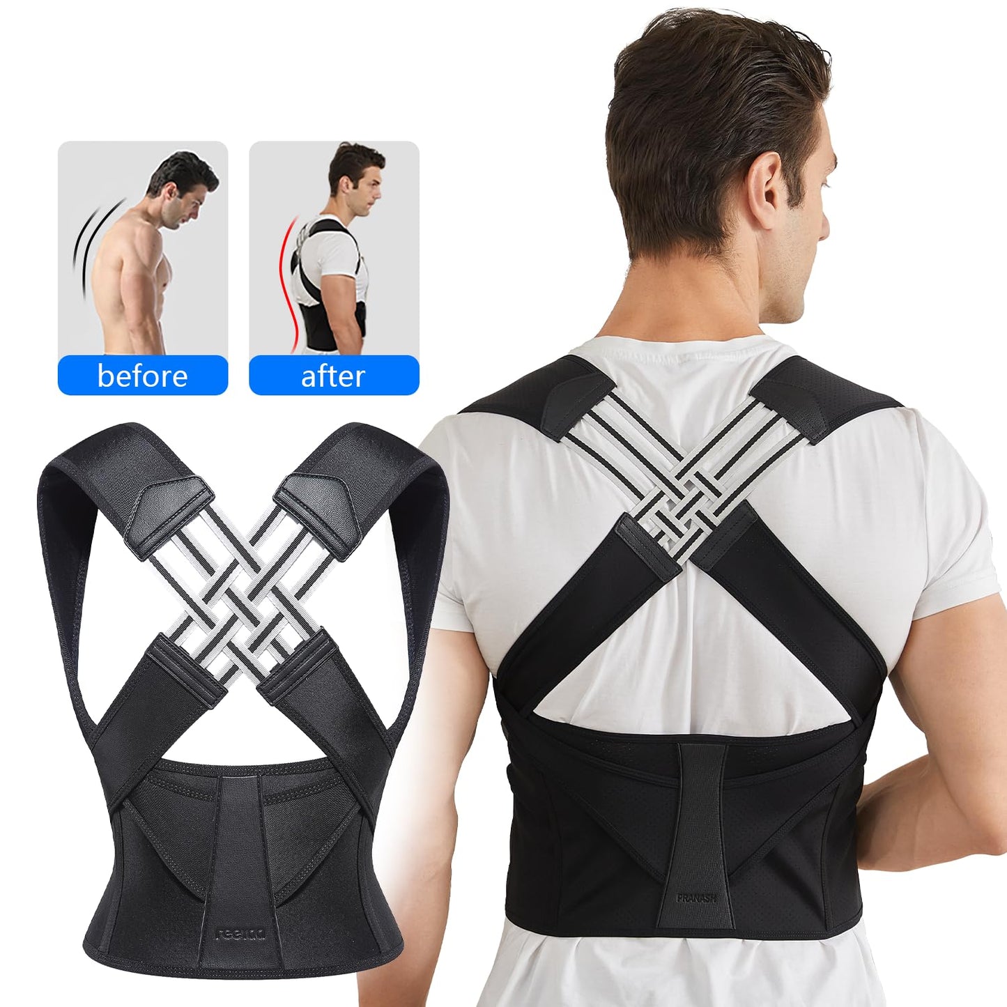 Comfortable Back Support Brace for Improved Posture Adjustment | Premium Quality