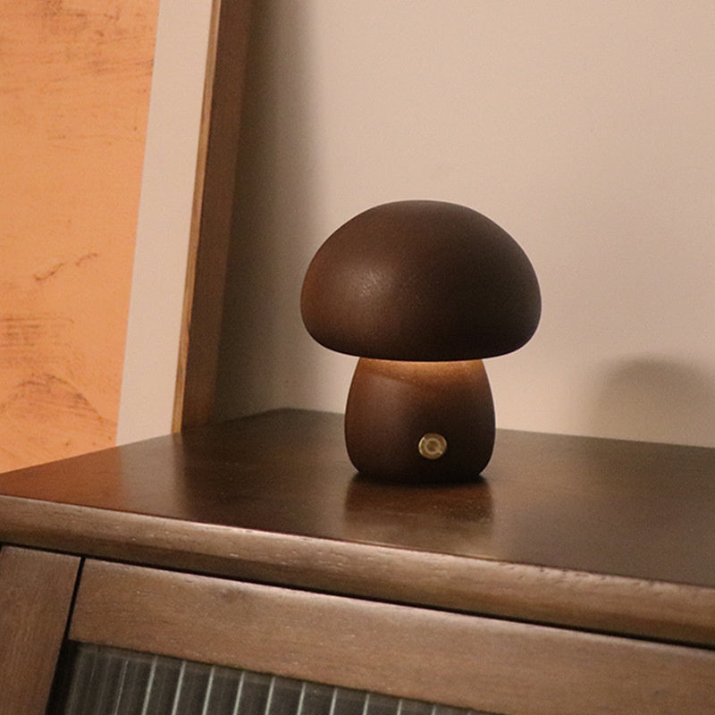 Wooden Vintage Mushroom Table Lamp | Premium Quality