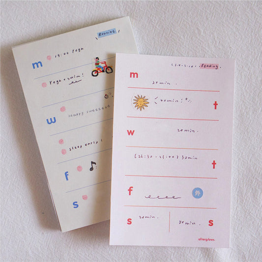 Afterglows - Weekly Plan Memo Note Pad