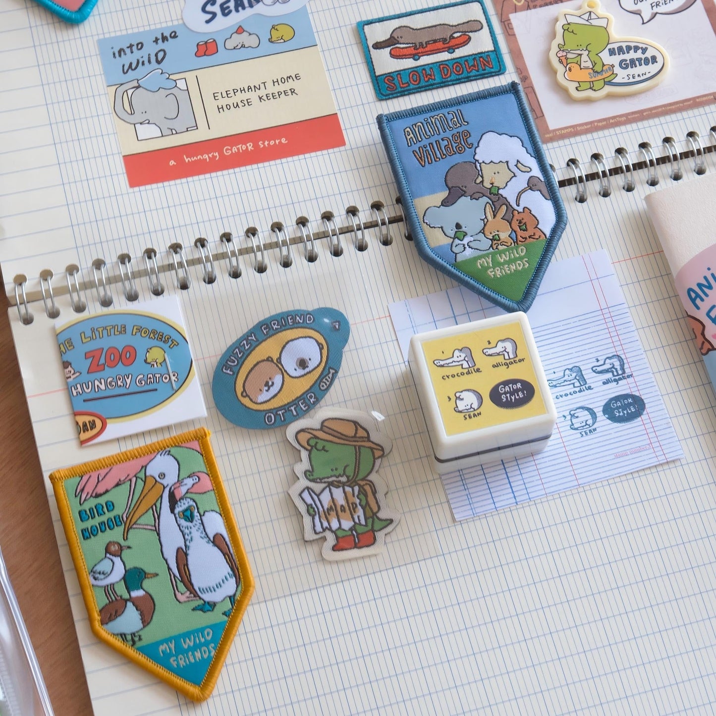 A Gator Life - Bird Insect Embroidery Brooch Badge