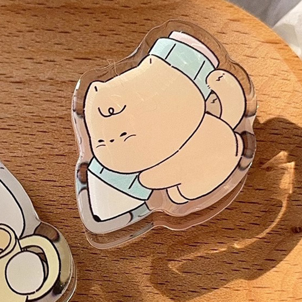 Hello Cat - Learning & Coffee Acrylic Binder Clip