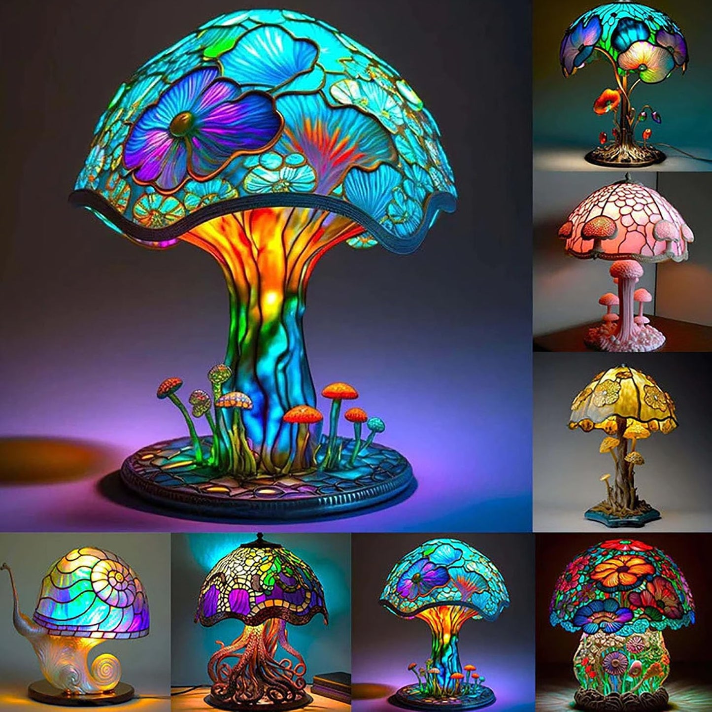 Stylish Glass Desk Table Lamp – Colourful Home Lighting | Premium Quality