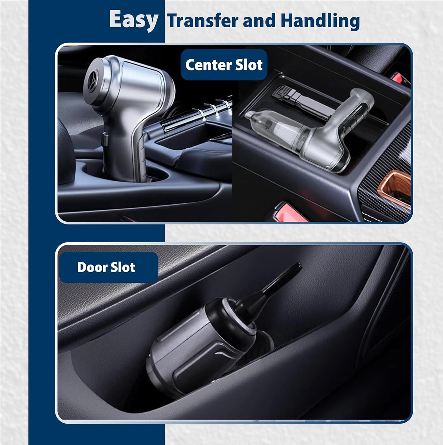 Portable Rechargeable Vacuum for Car and Home Use | Premium Quality