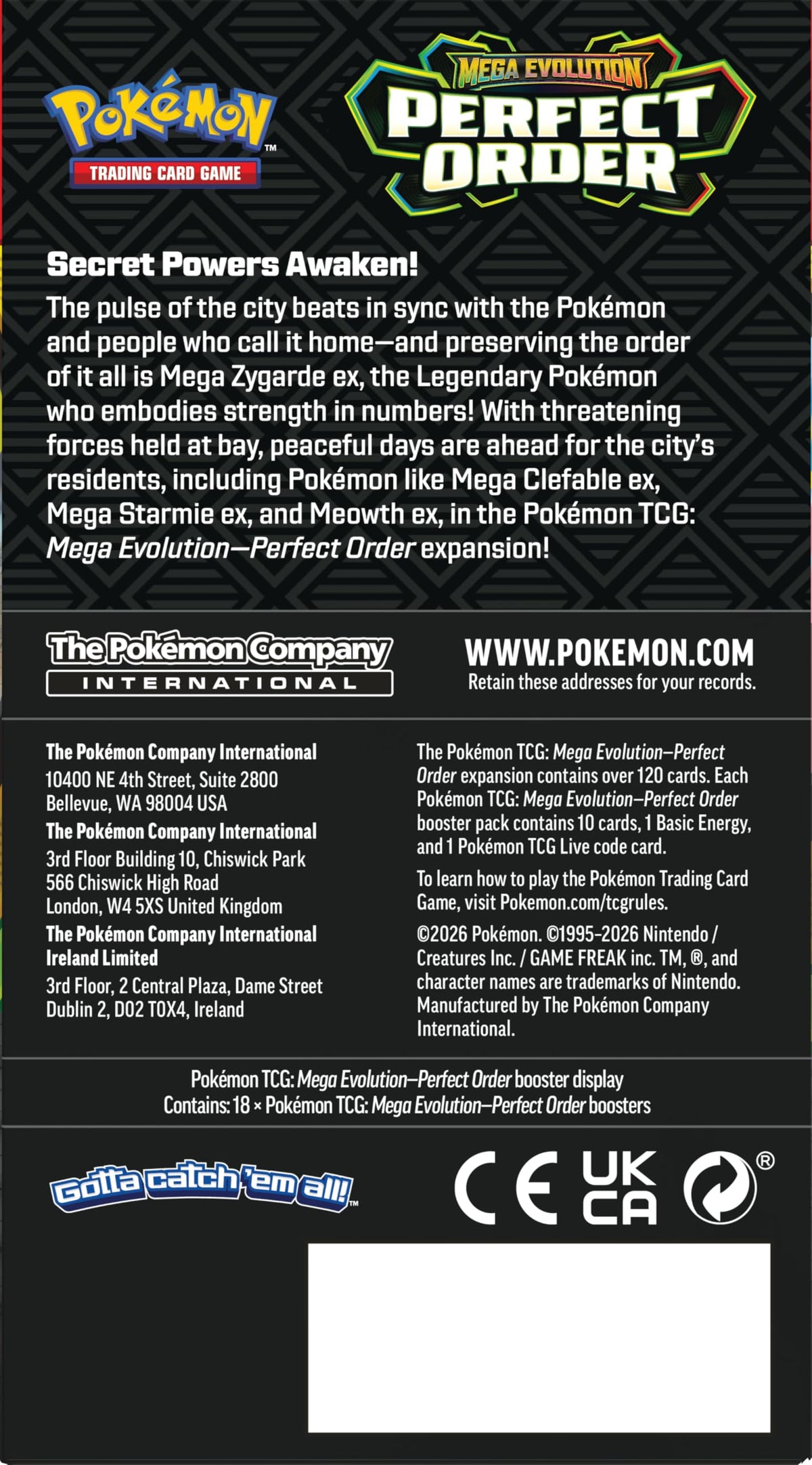 Pokémon TCG – Mega Evolution – Perfect Order Booster Bundle (6 Packs)