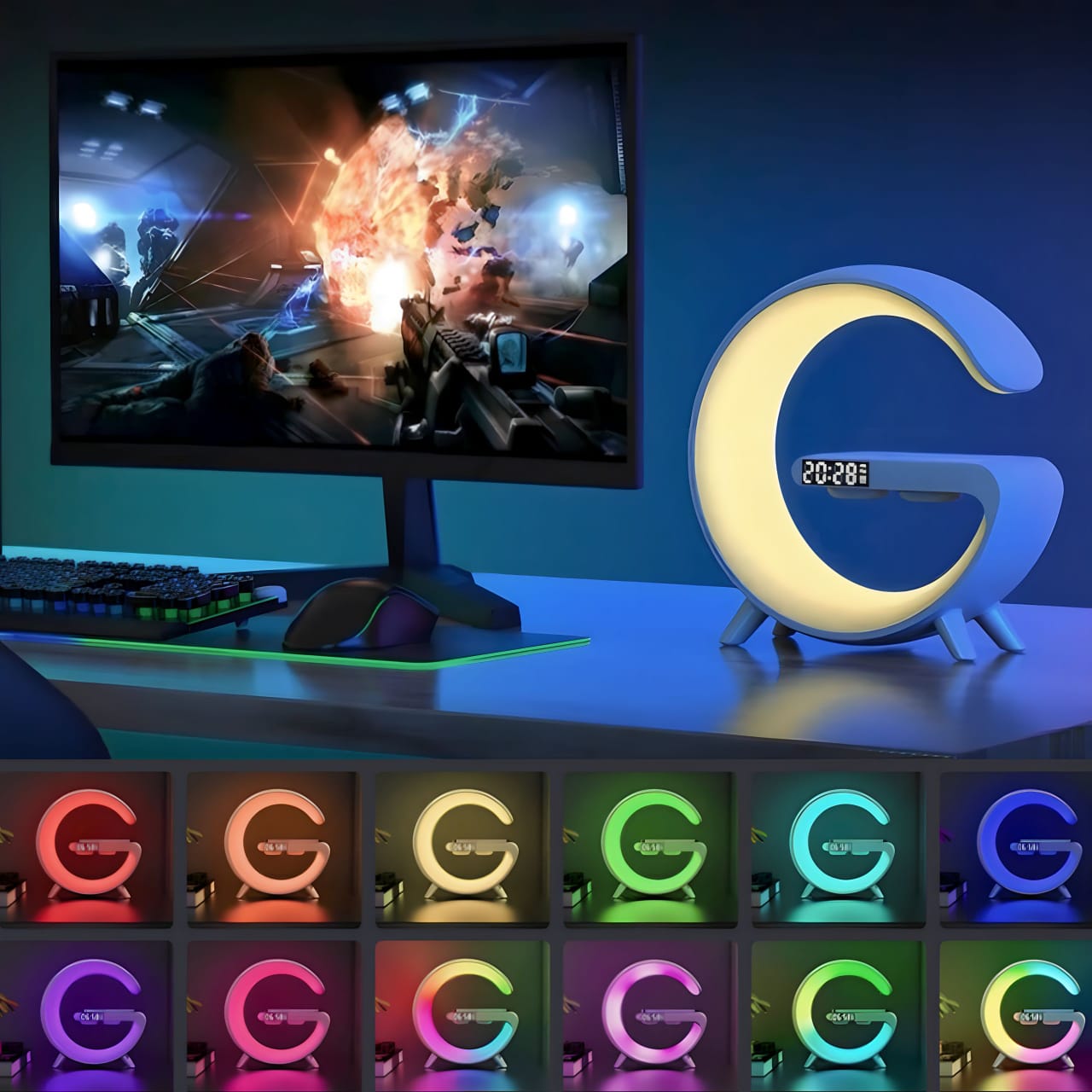 4-in-1 Alarm Clock, Mood Light, Speaker And Wireless Charger | Premium Quality