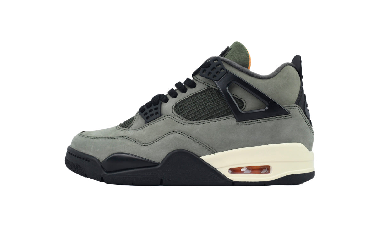 Undefeated x Air Jordan 4 Retro Green Black Hook Sneakers