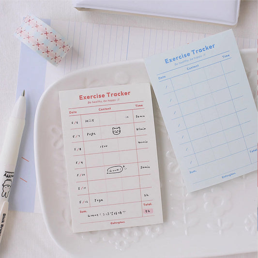 Afterglows - Exercise Tracker Memo Note Pad
