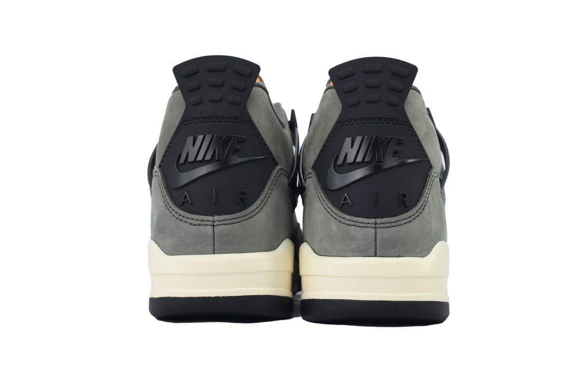 Undefeated x Air Jordan 4 Retro Green Black Hook Sneakers