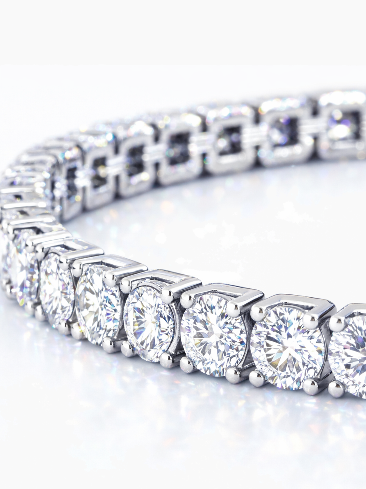 Sterling Silver Sparkling Tennis Bracelet