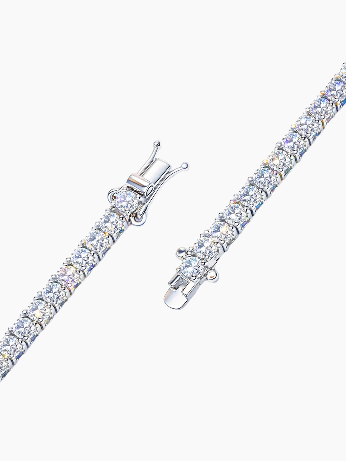 Sterling Silver Sparkling Tennis Bracelet