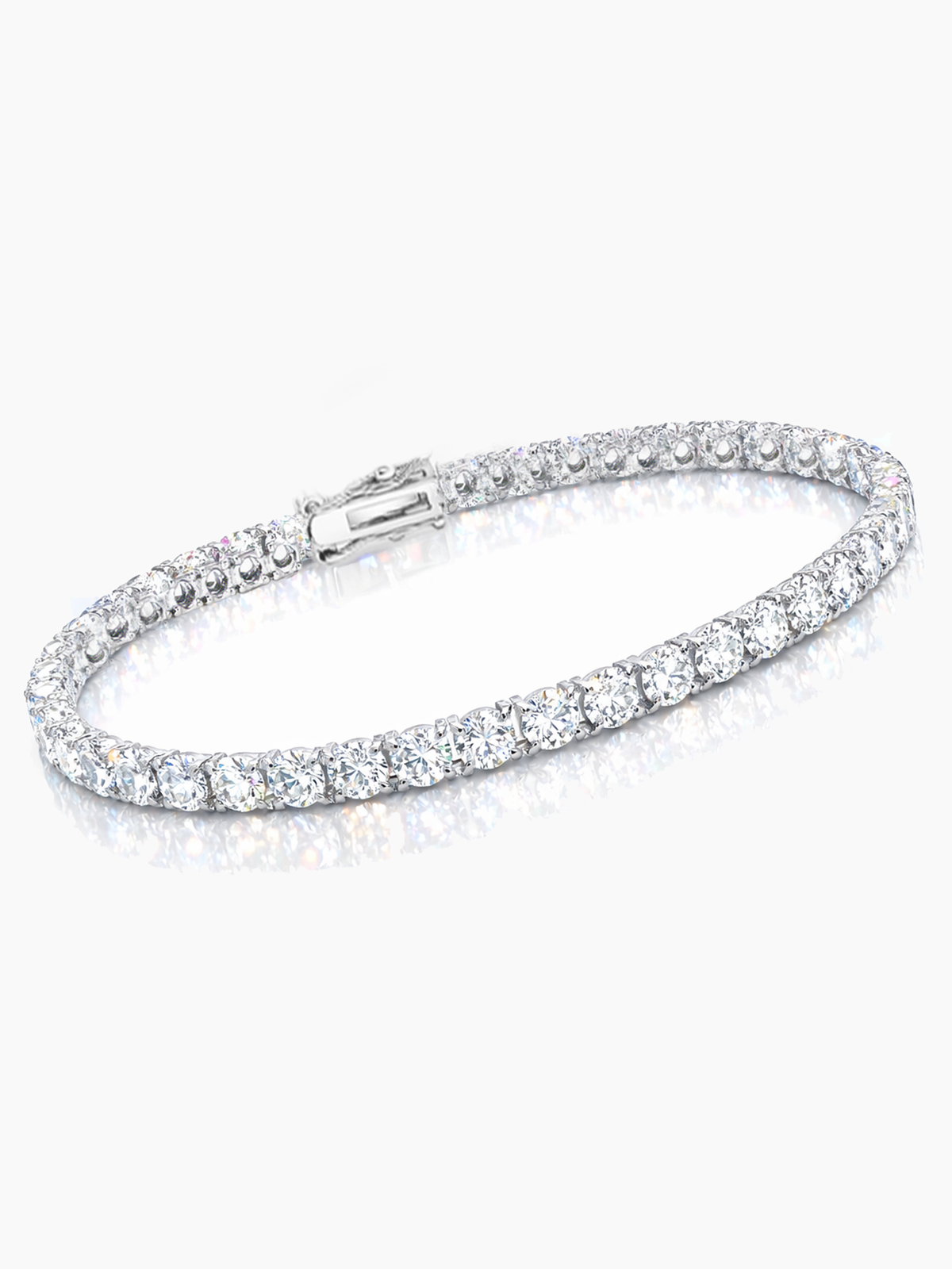 Sterling Silver Sparkling Tennis Bracelet