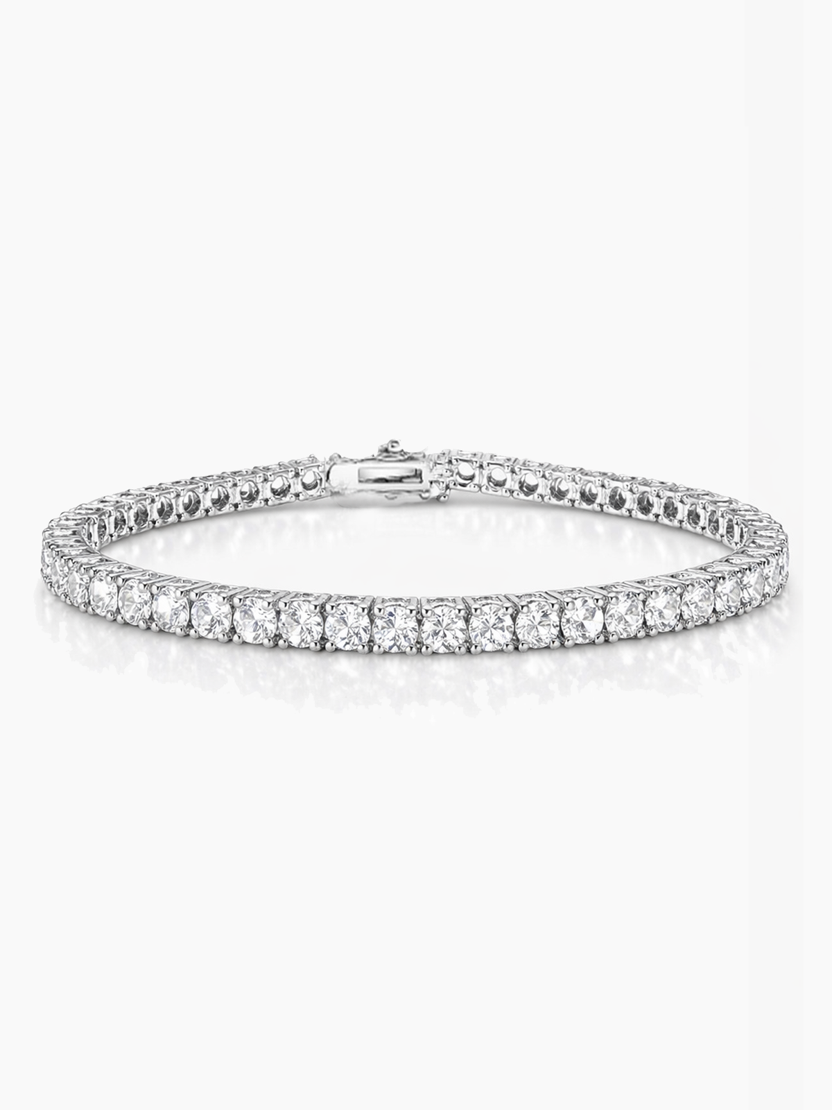 Sterling Silver Sparkling Tennis Bracelet