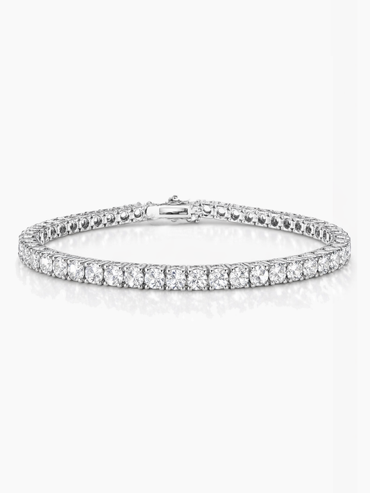 Sterling Silver Sparkling Tennis Bracelet