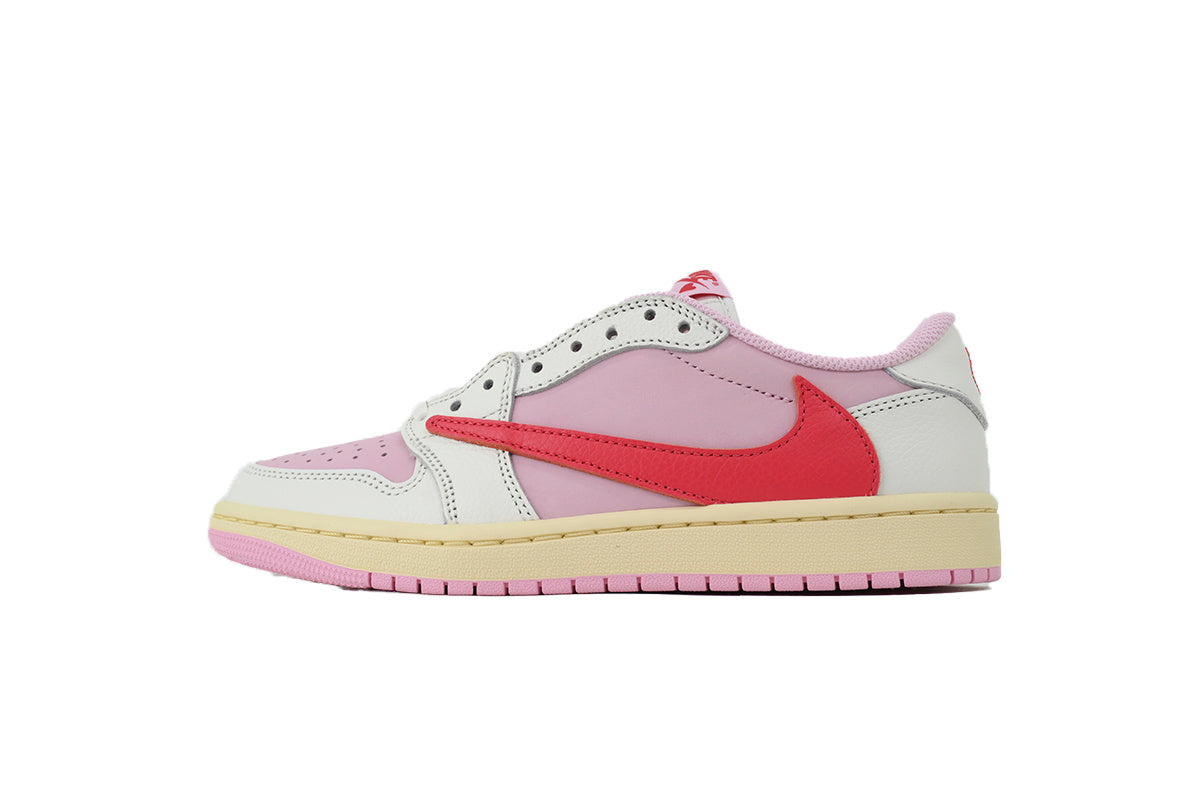 Travis Scott x Air Jordan 1 Retro Low OG 'Sail Tropical Pink' Sneakers