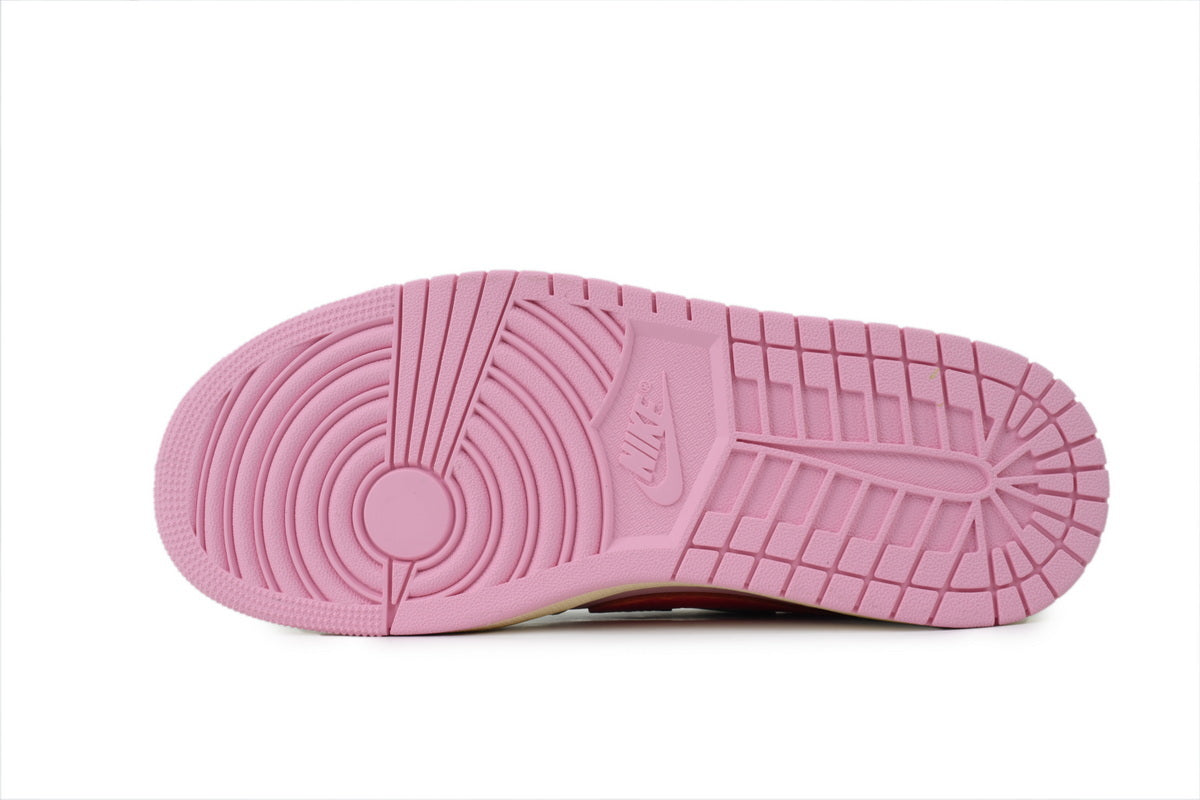 Travis Scott x Air Jordan 1 Retro Low OG 'Sail Tropical Pink' Sneakers