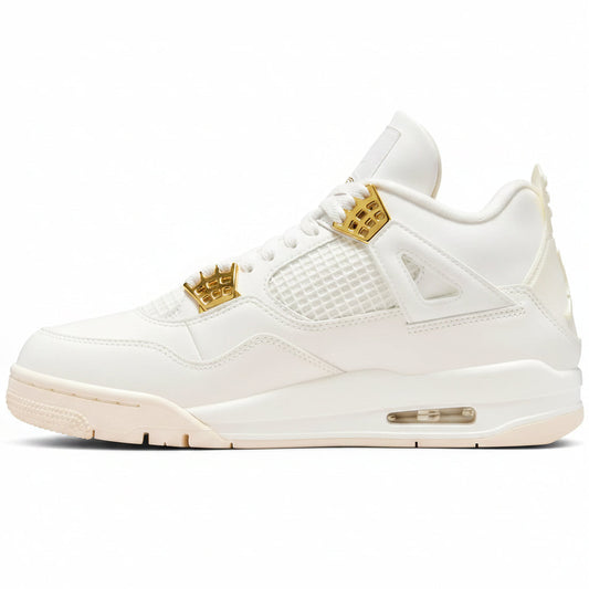 Air Jordan 4 Retro Sail Metallic Gold Women's Trainers