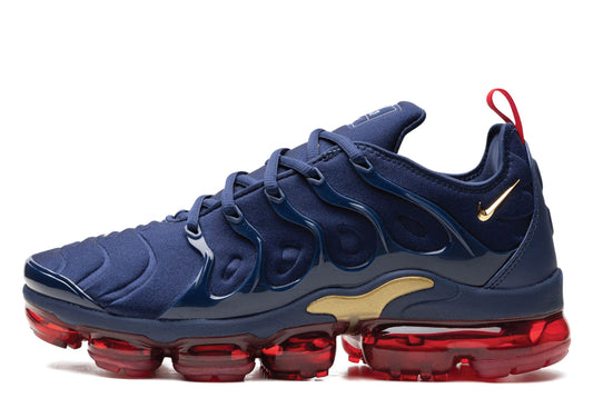 Air VaporMax Plus Metallic Blue/Gold Trainers