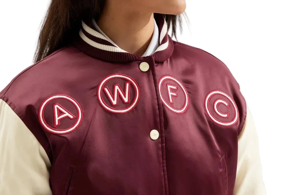 Arsenal AWFC Classics Cropped Satin Bomber Jacket