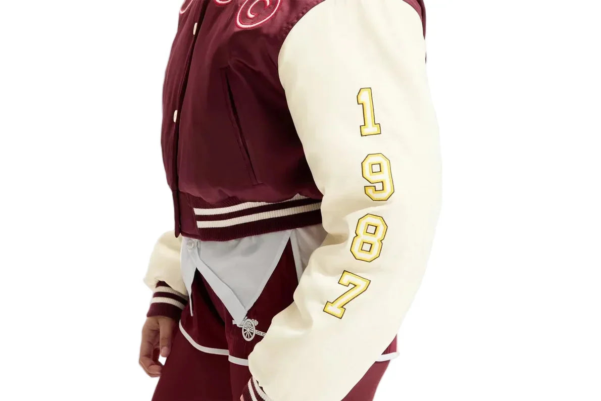 Arsenal AWFC Classics Cropped Satin Bomber Jacket
