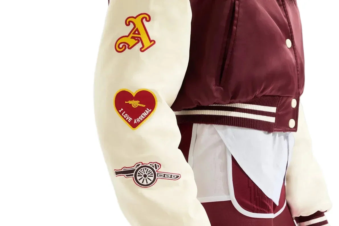 Arsenal AWFC Classics Cropped Satin Bomber Jacket