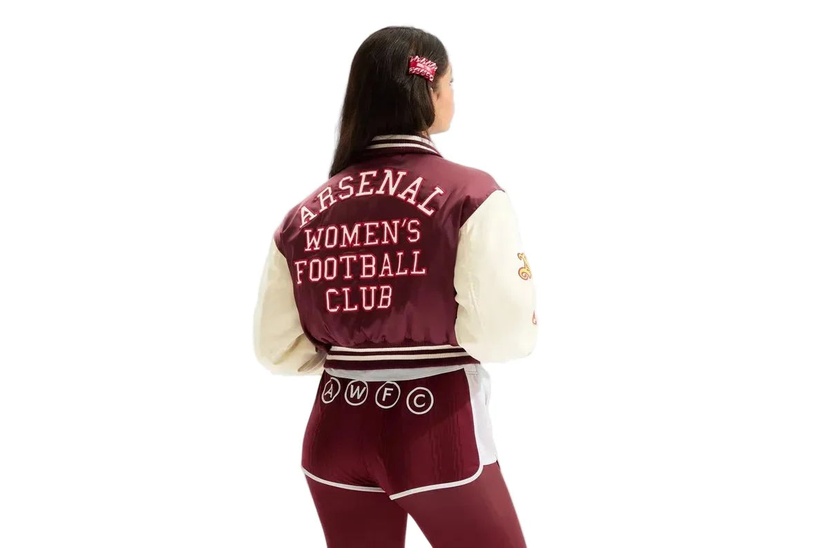 Arsenal AWFC Classics Cropped Satin Bomber Jacket