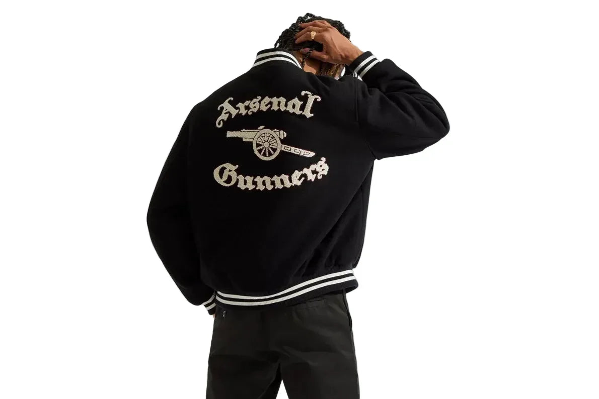 Arsenal Classics Stadium Black Varsity Jacket