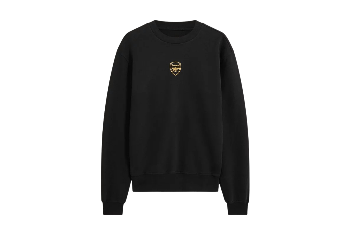 Arsenal Champions 25/26 Black Fleece Sweatshirt
