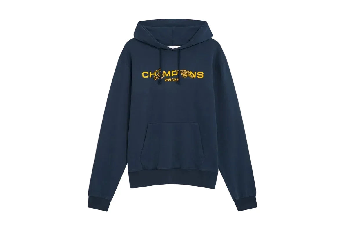 Arsenal Champions Squad 25/26 Navy Fleece Hoodie