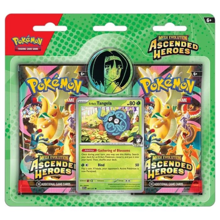 Pokémon TCG – Mega Evolution – Ascended Heroes – 2 Pack Blister – Erika's Tangela