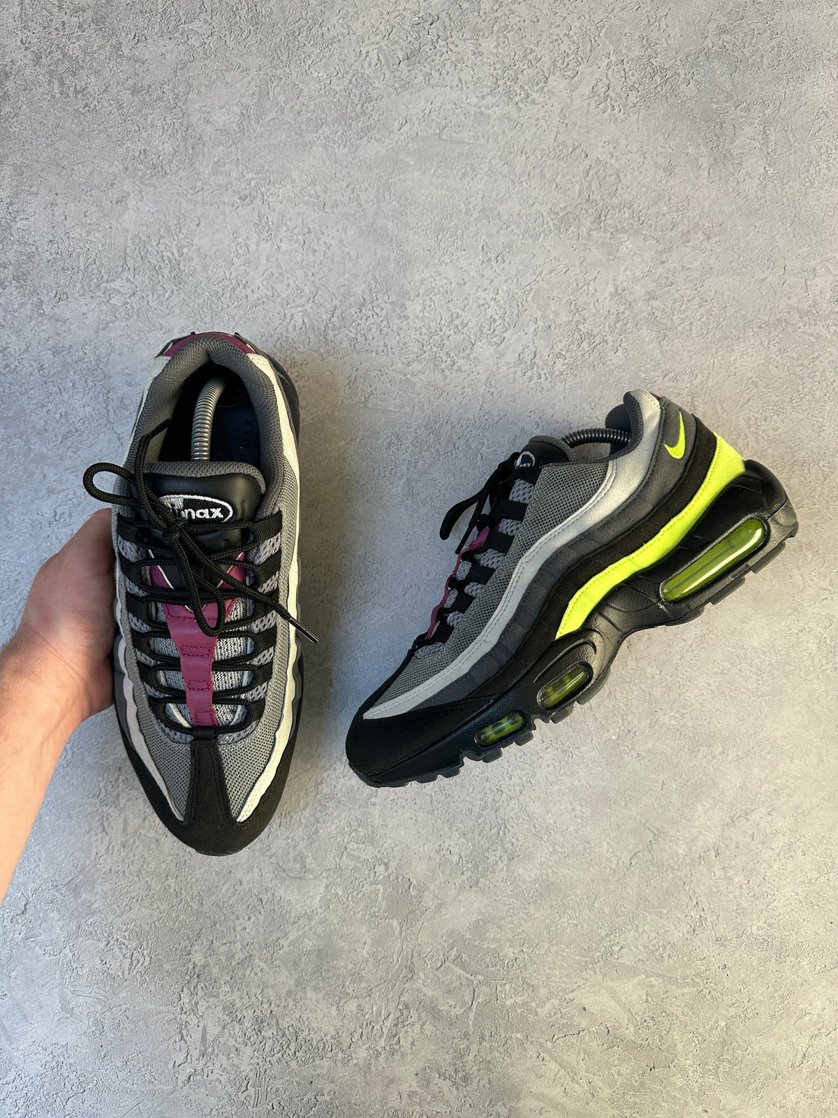 Nike Air Max 95 | 2020 Grey / Neon / Maroon IDs | UK 8.5
