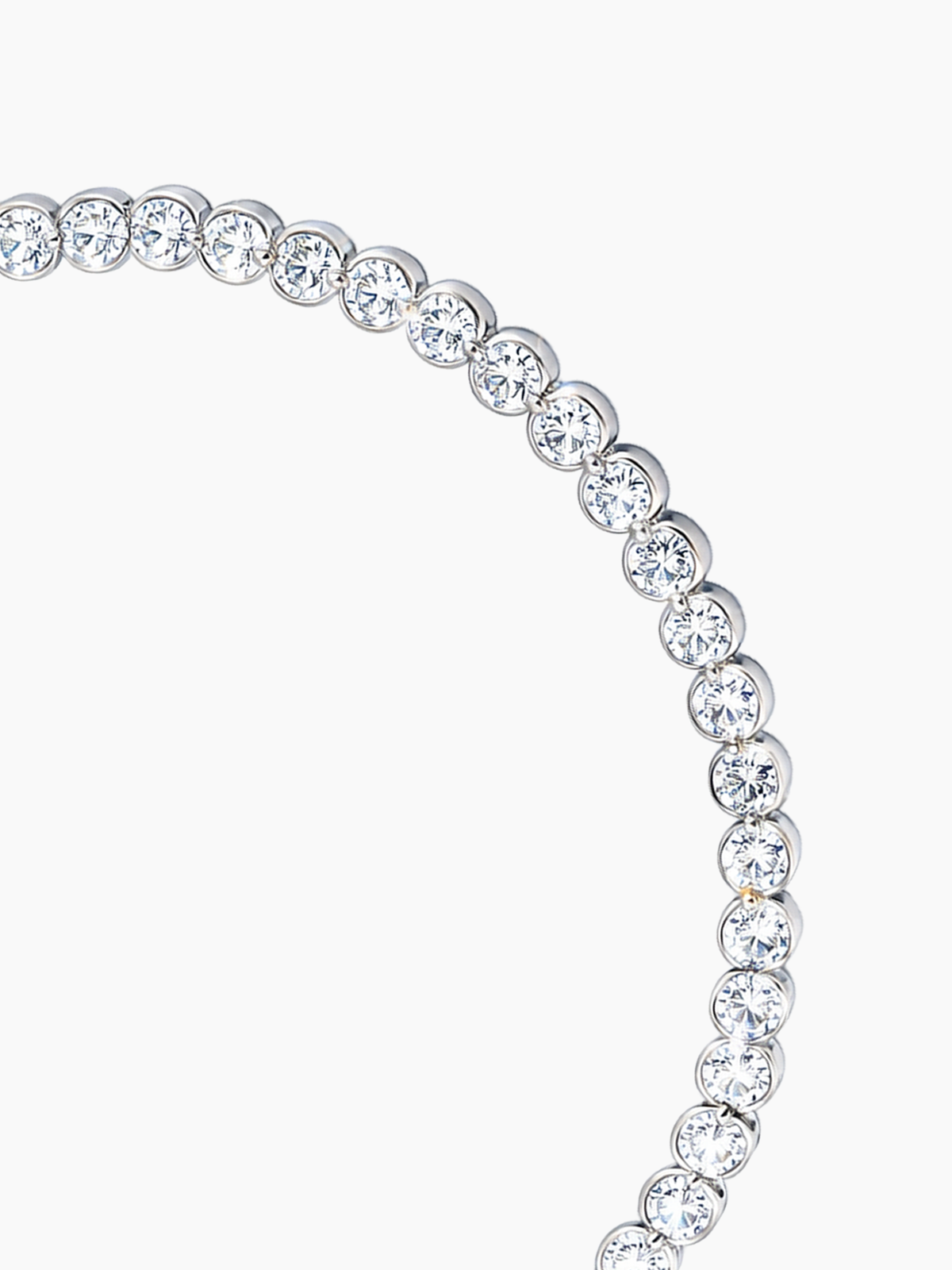 Bezel Tennis Bracelet in Sterling Silver